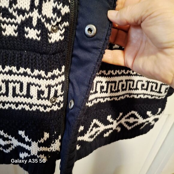 CLAIBORNE Vest Polyester Fleece Lined Acrylic Blend Chunky Knit Sweater Vest XL - Picture 2 of 6